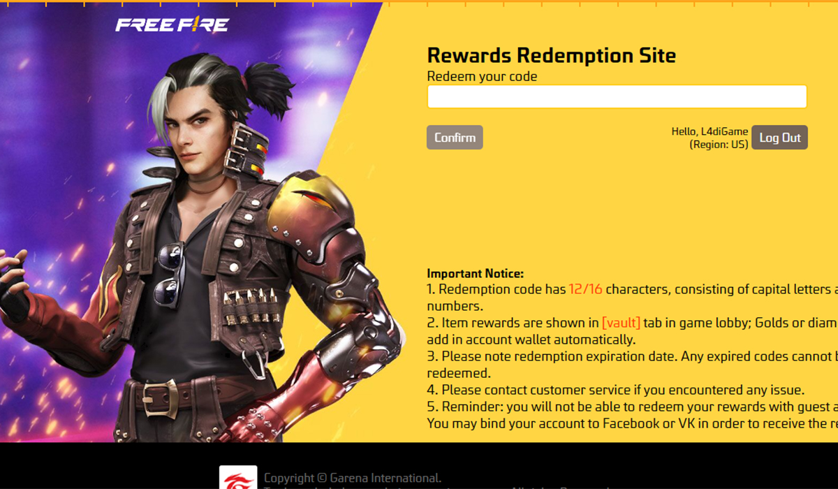 ¿Cómo canjear los códigos de Free Fire?